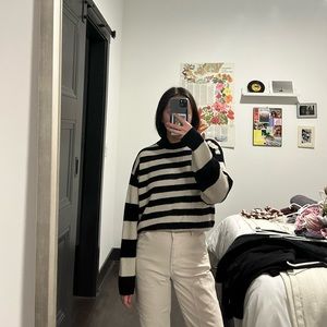 Zara black and white sweater